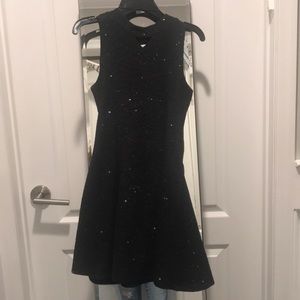 black glitter dress